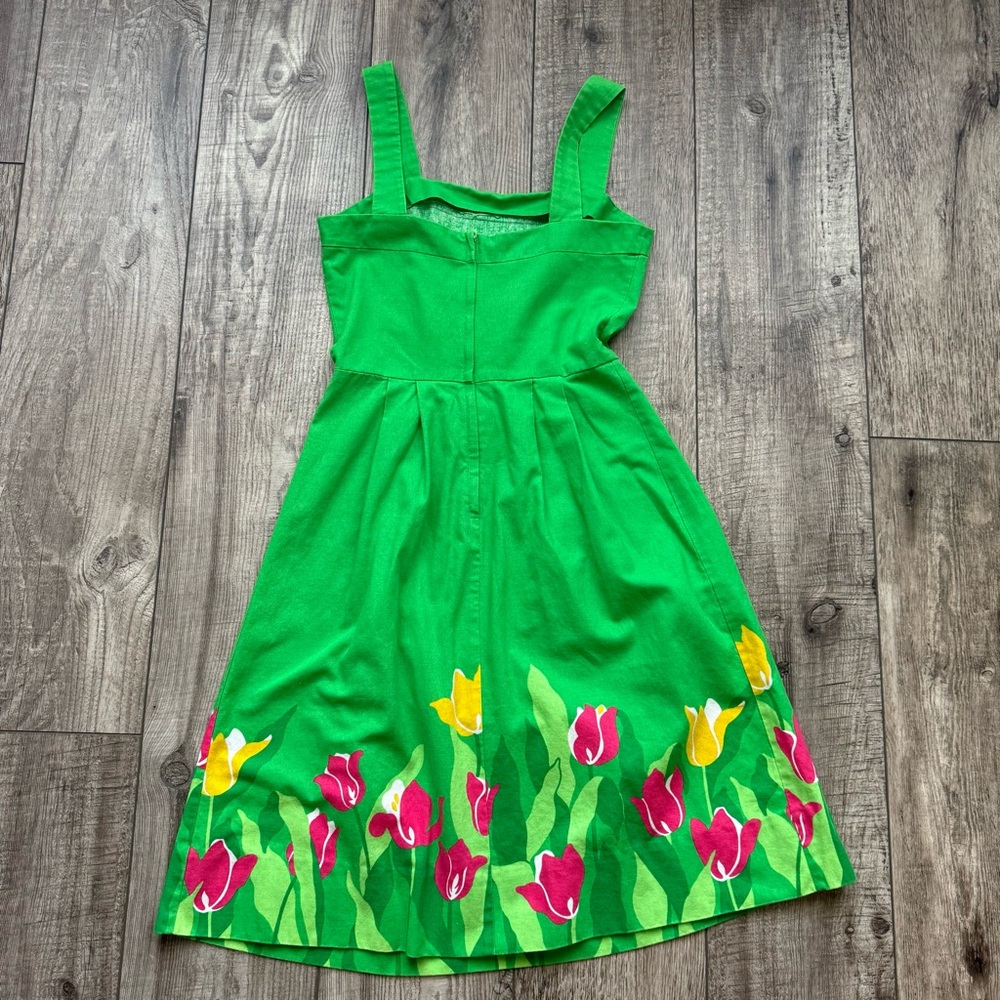 Vintage 1960s Malia Honolulu Hawaiian barkcloth dress - Picture 5 of 11